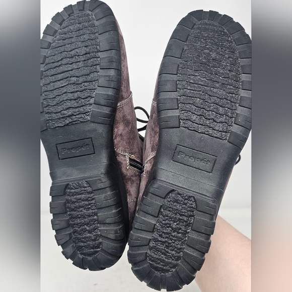 Propet Delaney Women's Suede Ankle Side Zip Bootie Purple Brown Size 7.5 M(B) - Picture 9 of 11